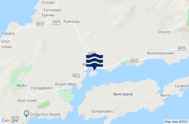 Castletown Bearhaven, Ireland tide times map