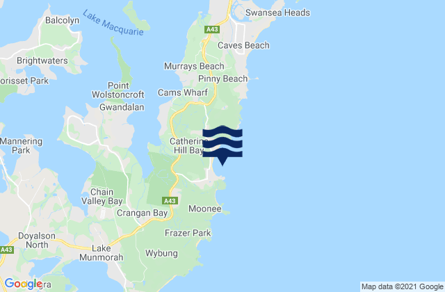 Catherine Hill Bay, Australia tide times map