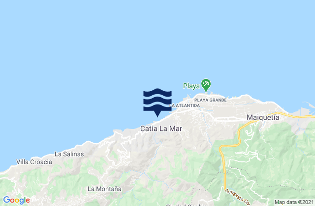 Catia La Mar, Venezuela tide times map
