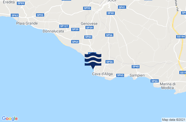 Cava d'Aliga, Italy tide times map