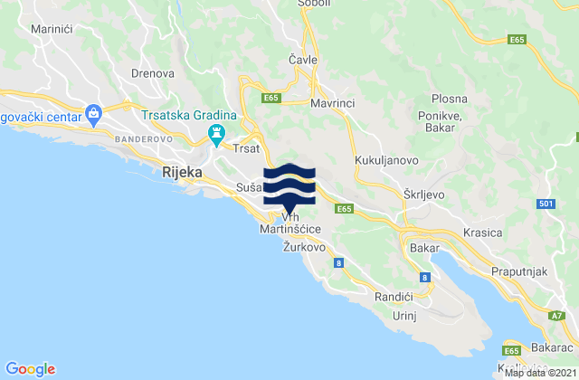Cavle, Croatia tide times map