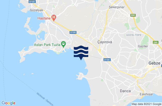 Cayirova, Turkey tide times map