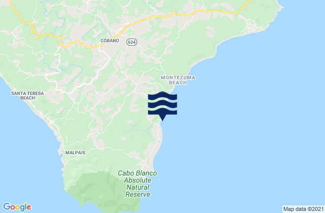 Cedros, Costa Rica tide times map