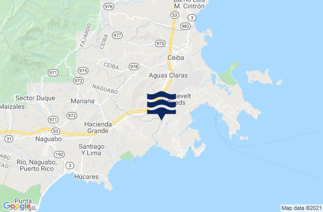 Ceiba Municipio, Puerto Rico tide times map