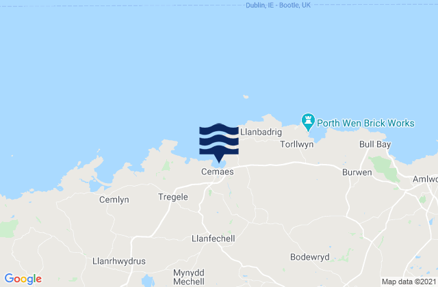 Cemaes Bay, United Kingdom tide times map