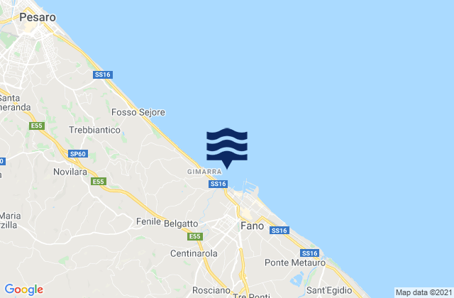 Centinarola, Italy tide times map