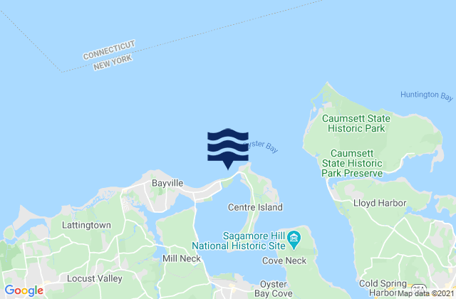 Centre Island Beach, United States tide chart map