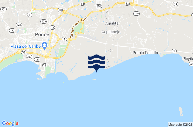 Cerrillos Barrio, Puerto Rico tide times map