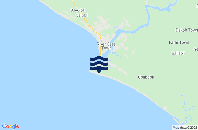 Cestos Bay, Liberia tide times map
