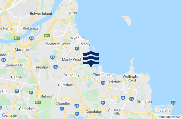 Chandler, Australia tide times map