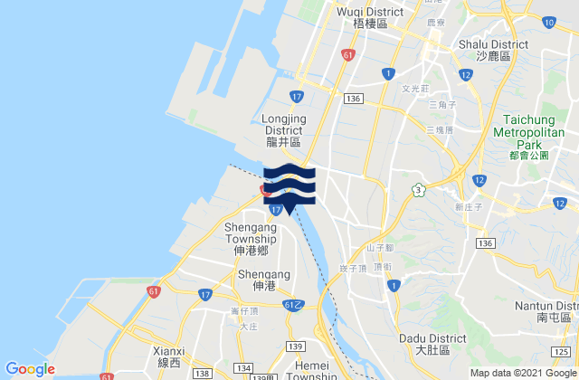 Chang-hua, Taiwan tide times map