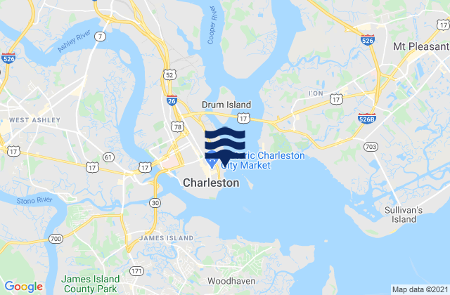 Charleston (customhouse Wharf), United States tide chart map