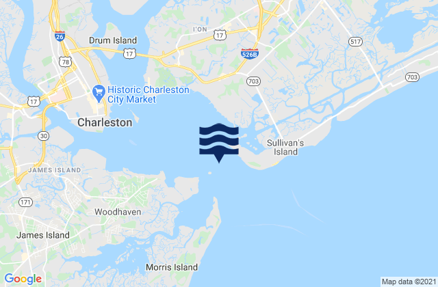 Charleston Harbor (off Fort Sumter), United States tide chart map