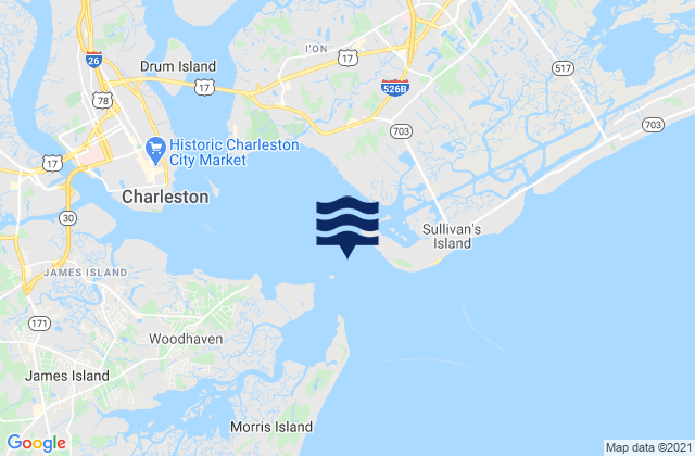 Charleston Harbor Entrance, United States tide chart map