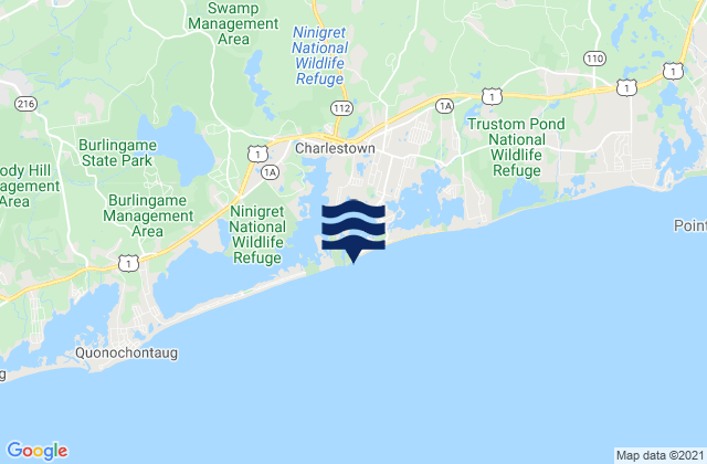 Charlestown Breachway Beach, United States tide chart map