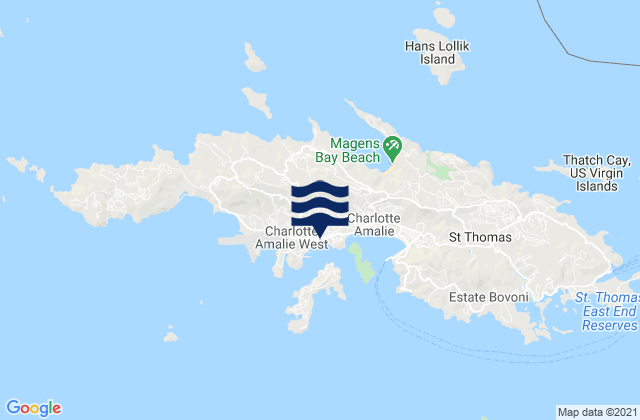 Charlotte Amalie, U.S. Virgin Islands tide times map