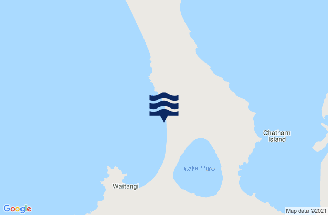 Chatham Island, New Zealand tide times map