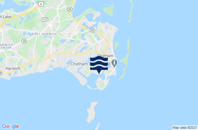 Chatham Stage Harbor, United States tide chart map