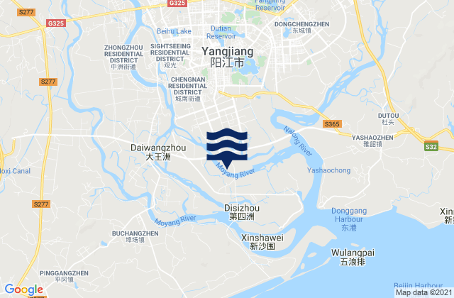 Chengxi, China tide times map