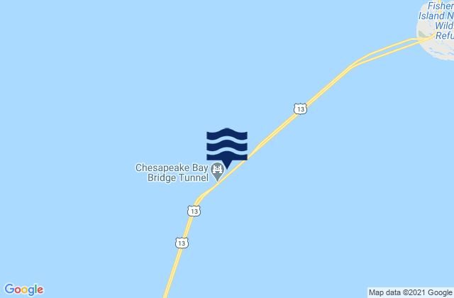 Chesapeake Channel (bridge tunnel), United States tide chart map