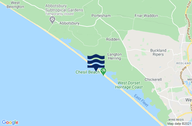 Chesil Beach, United Kingdom tide times map
