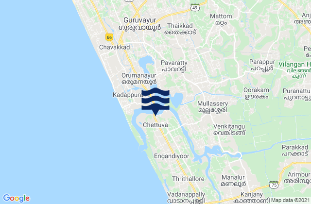 Chetwayi, India tide times map