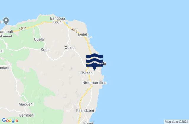 Chezani, Comoros tide times map