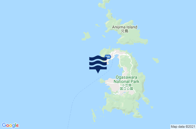 Chichijima, Northern Mariana Islands tide times map