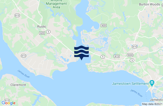 Chickahominy River Bridge, United States tide chart map