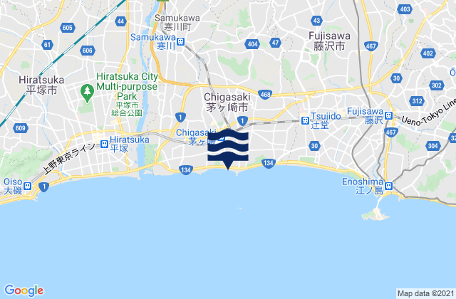 Chigasaki Shi, Japan tide times map