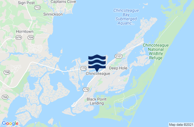 Chincoteague, United States tide chart map