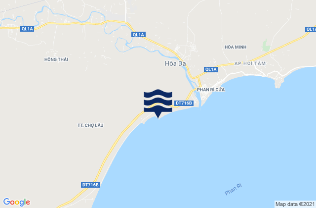 Cho Lau, Vietnam tide times map