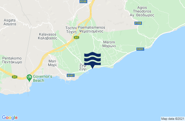 Choirokoitia, Cyprus tide times map