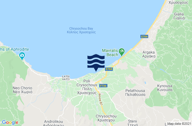 Choli, Cyprus tide times map
