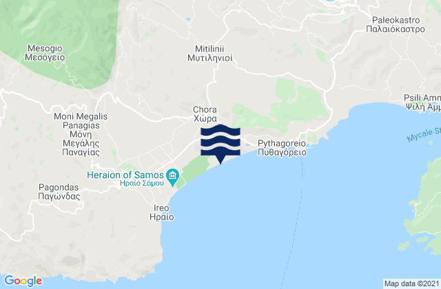 Chora, Greece tide times map