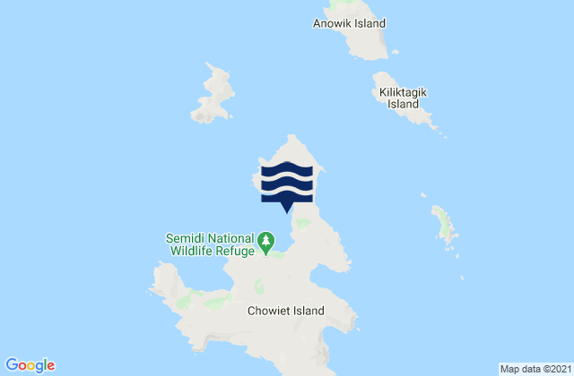 Chowiet Island, United States tide chart map