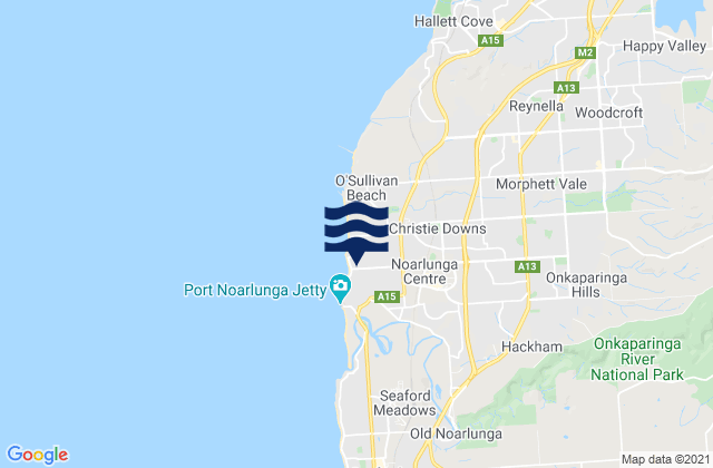Christies Beach, Australia tide times map