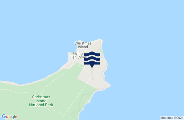 Christmas Island tide times map