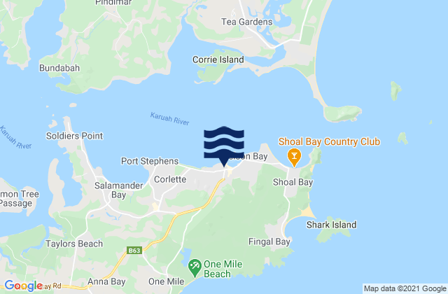 Church Bay, Australia tide times map