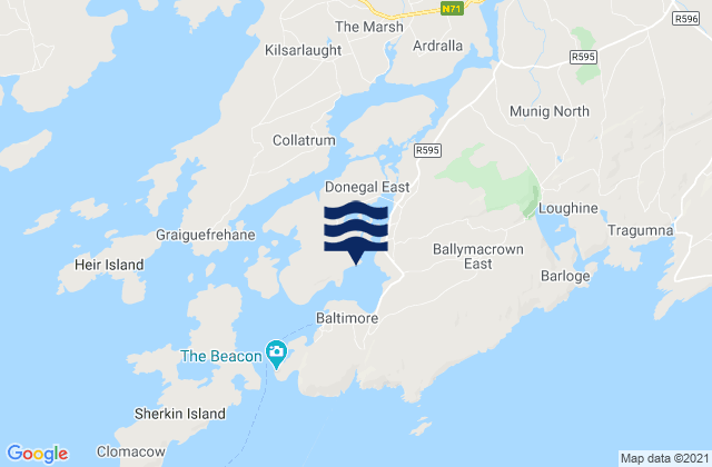 Church Strand Bay, Ireland tide times map