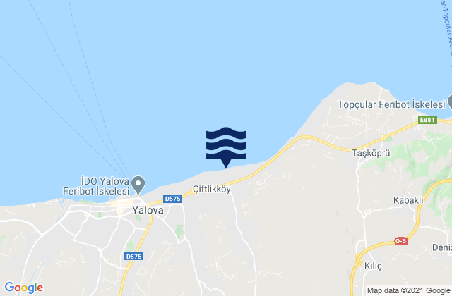 Ciftlikkoy, Turkey tide times map