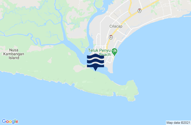 Cilacap (Cillcap), Indonesia tide times map