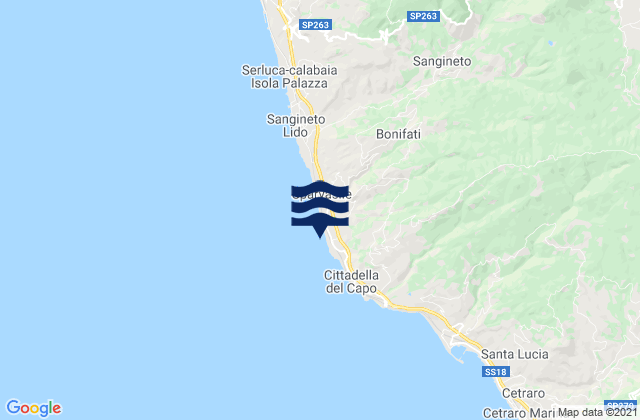 Cittadella del Capo, Italy tide times map