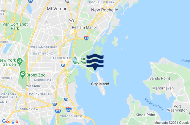 City Island Bridge, United States tide chart map
