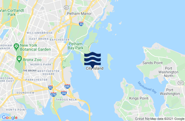 City Island, United States tide chart map