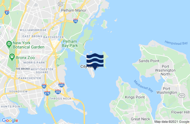 City Island Harbor, United States tide chart map