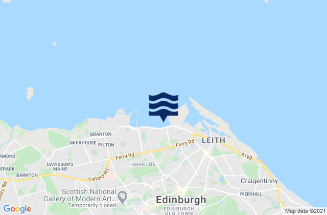 City of Edinburgh, United Kingdom tide times map