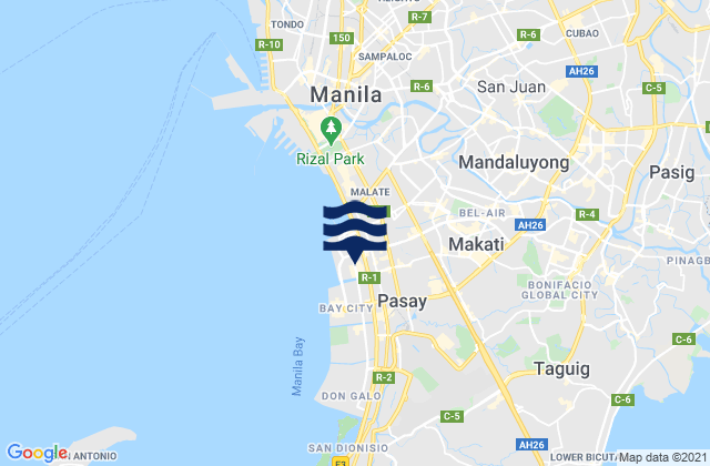 City of Makati, Philippines tide times map