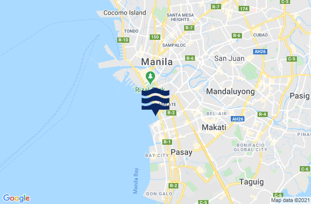 City of Mandaluyong, Philippines tide times map