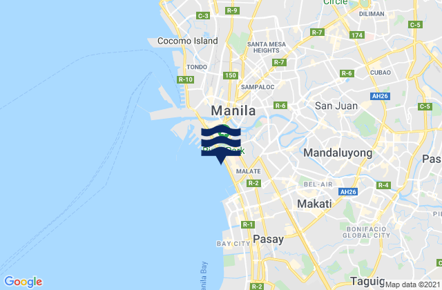 City of Marikina, Philippines tide times map